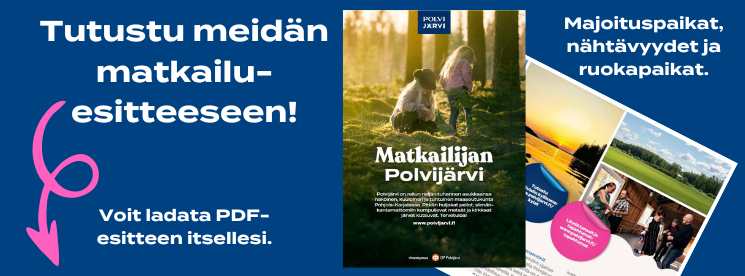 Polvijärven matkailuesite PDF-muodossa ladattavissa alapuolelta.